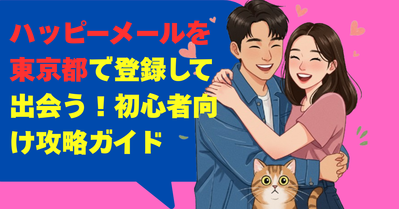 ハッピーメールを東京都で登録して出会う！初心者向け攻略ガイド